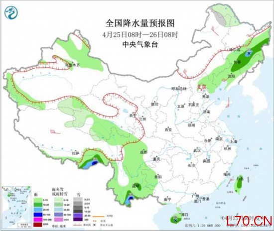 4月26日起南方地区将出现强降雨过程 北方地区多大风天气