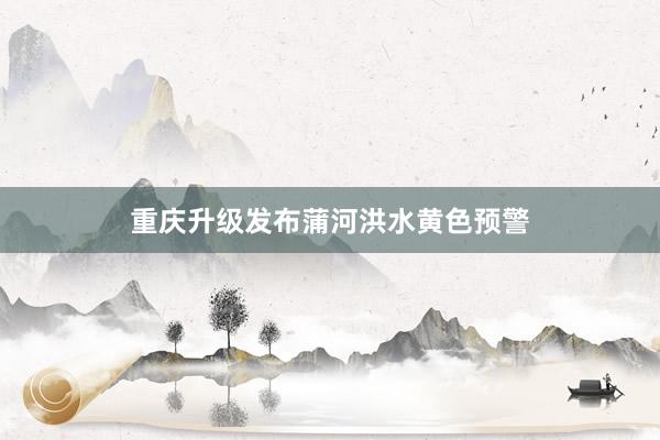 重庆升级发布蒲河洪水黄色预警