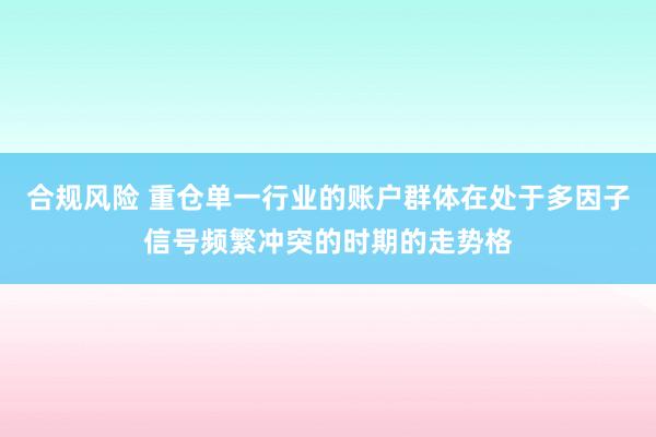 合规风险 重仓单一行业的账户群体在处于多因子信号频繁冲突的时期的走势格