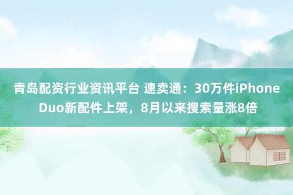 青岛配资行业资讯平台 速卖通：30万件iPhone Duo新配件上架，8月以来搜索量涨8倍