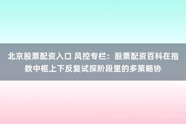 北京股票配资入口 风控专栏：股票配资百科在指数中枢上下反复试探阶段里的多策略协